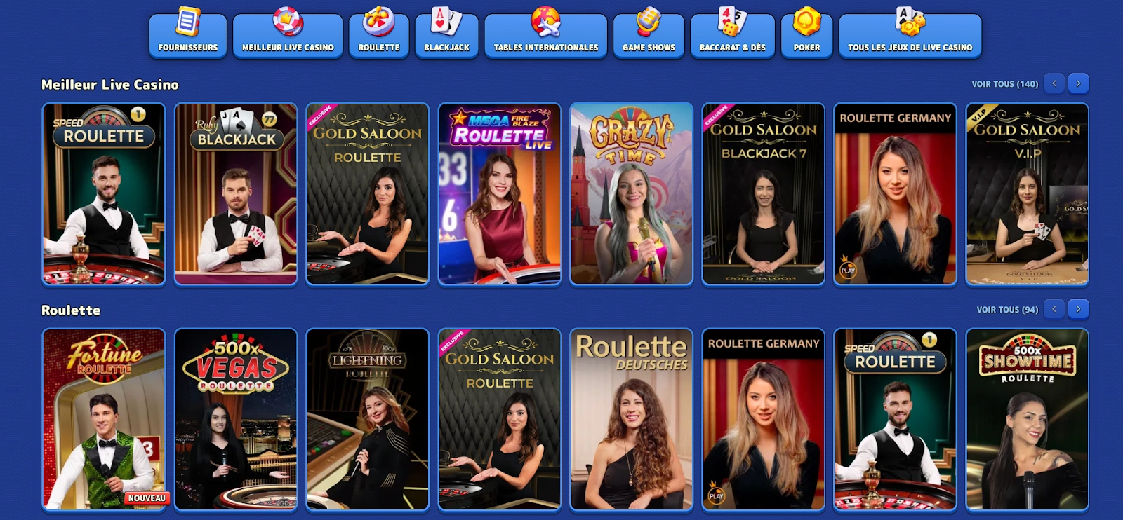 Jouez à des jeux de casino en direct – Expérience avec de vrais croupiers au Casino Pistolo Jeux avec croupiers en direct et tables de roulette au Casino Pistolo